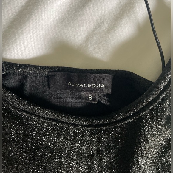 Shimmer black crop top - Picture 2 of 3